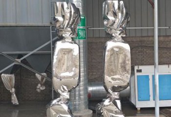 糖果雕塑廠家，仿真不銹鋼糖果雕塑價格