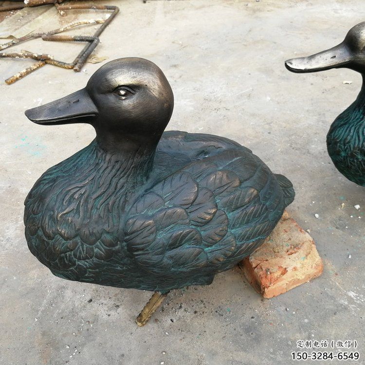 鴨子雕塑廠家，仿真動物， 公園廣場街頭擺件 (13)