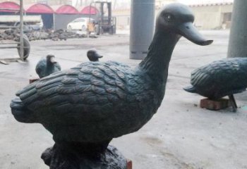 銅鴨子雕塑廠家，仿古工藝，公園廣場動(dòng)物擺件 (1)