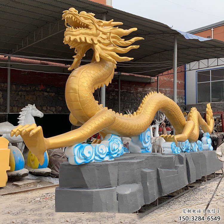 抽象龍頭雕塑，鑄銅動物雕塑，房地產(chǎn)售樓處擺件