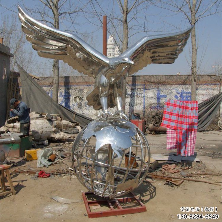 不銹鋼園林老鷹雕塑 風(fēng)景區(qū)仿真雕塑 廣場小品