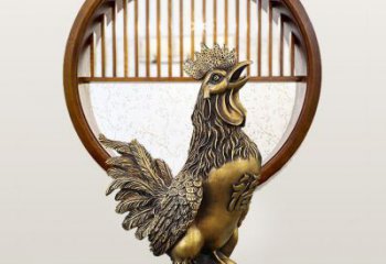 庭院小雞雕塑，現(xiàn)代小品，彩繪工藝