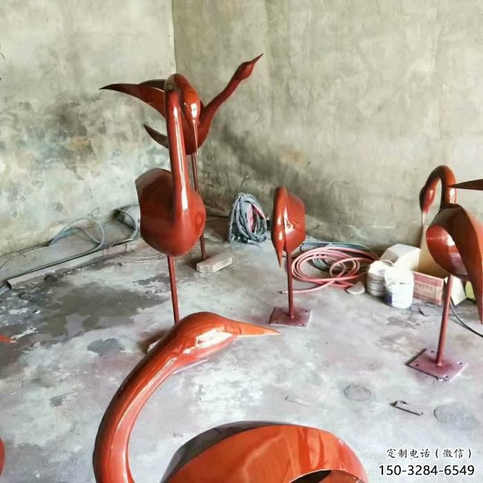 庭院鳥類雕塑，現(xiàn)代小品，彩繪工藝