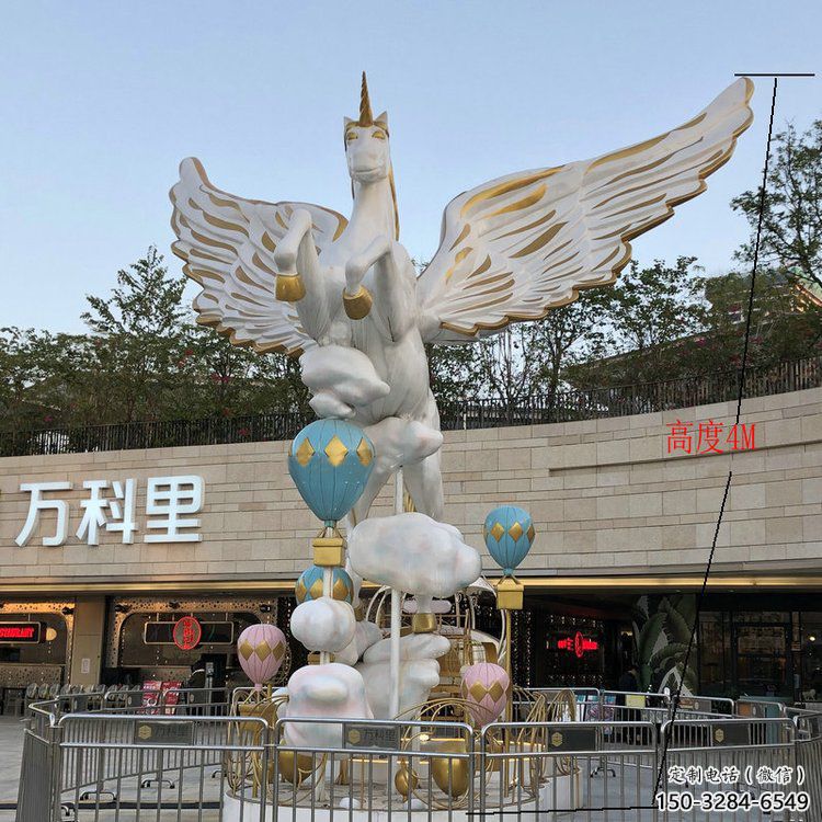 景區(qū)天馬雕塑，美陳小品，網格工藝