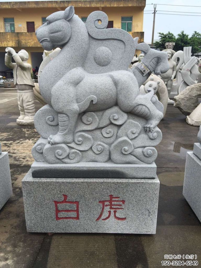 室內白虎雕塑，拉絲海洋雕塑，抽象效果
