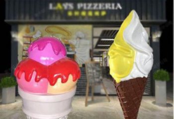 彩繪冰淇淋雕塑 公園雪糕雕塑 標識主題小品