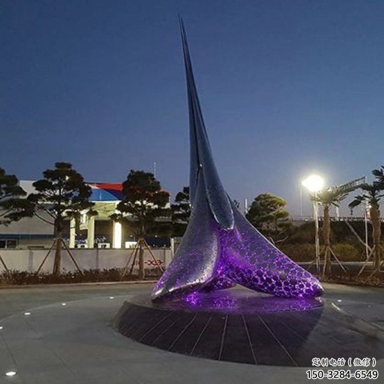 城市水滴景觀雕塑，網(wǎng)格燈光雕塑，鏤空效果