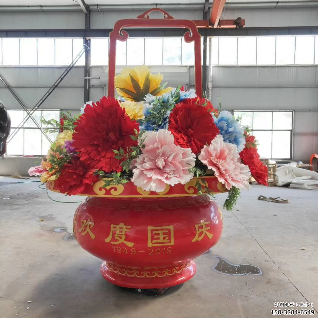 室內花籃雕塑，拉絲景觀雕塑，抽象效果