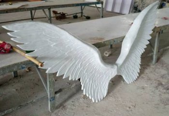 公園翅膀雕塑，噴砂發光雕塑，鍛造工藝