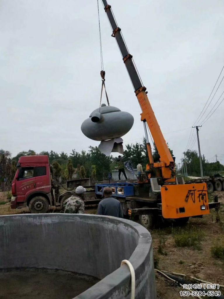 仿真懸壺雕塑 電鍍現(xiàn)代擺件 部隊雕塑