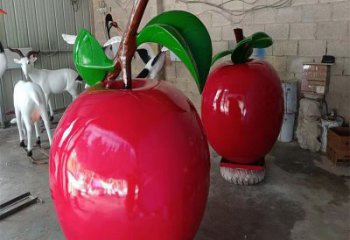 創(chuàng)意蘋果雕塑 步行街店門口雕塑 水果小品