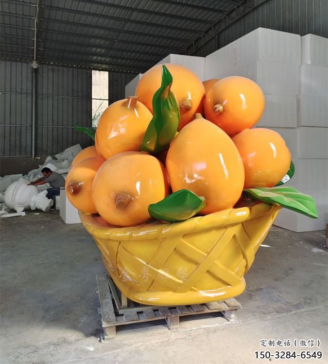 大型枇杷雕塑 商業(yè)街廣場(chǎng)雕塑 仿真擺件
