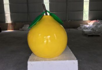 房地產柚子雕塑 現(xiàn)代景觀水果雕塑 幾何果蔬雕塑