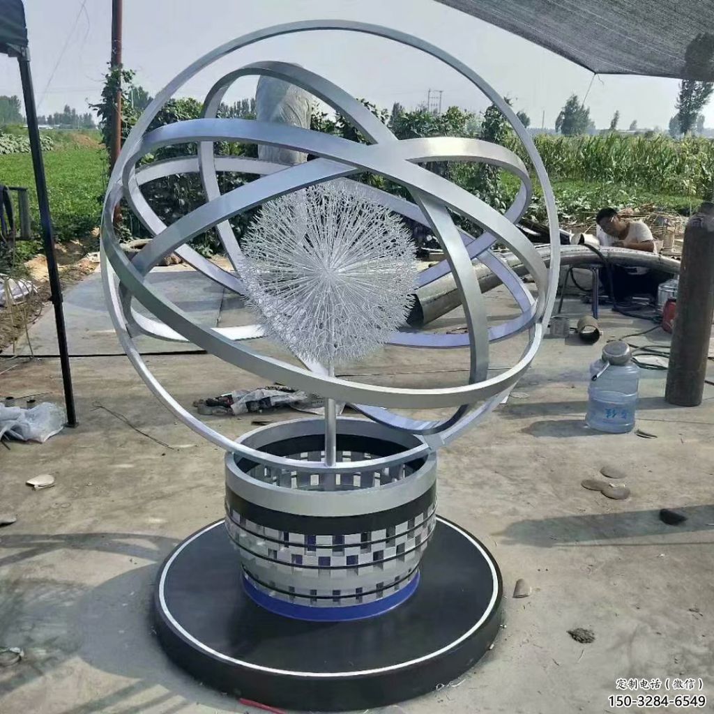 村口蒲公英雕塑 啞光花卉雕塑 公園植物雕塑