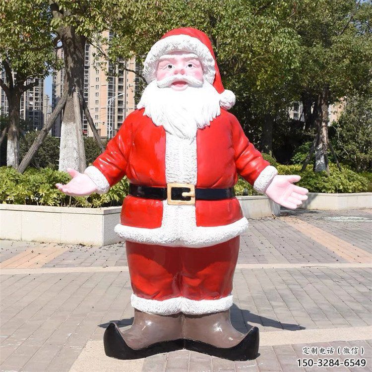 抽象圣誕老人雕塑廠 店門口彩繪雕塑 步行街?jǐn)[件