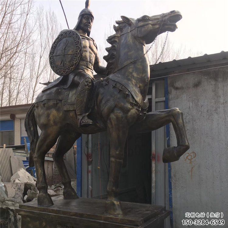 戶外武士雕塑 噴漆古代雕塑 仿古人物雕塑