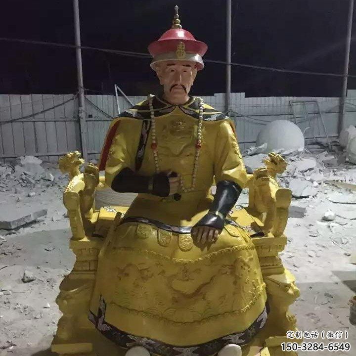 創(chuàng)意皇帝雕塑 鑄銅古代雕塑 公園雕塑