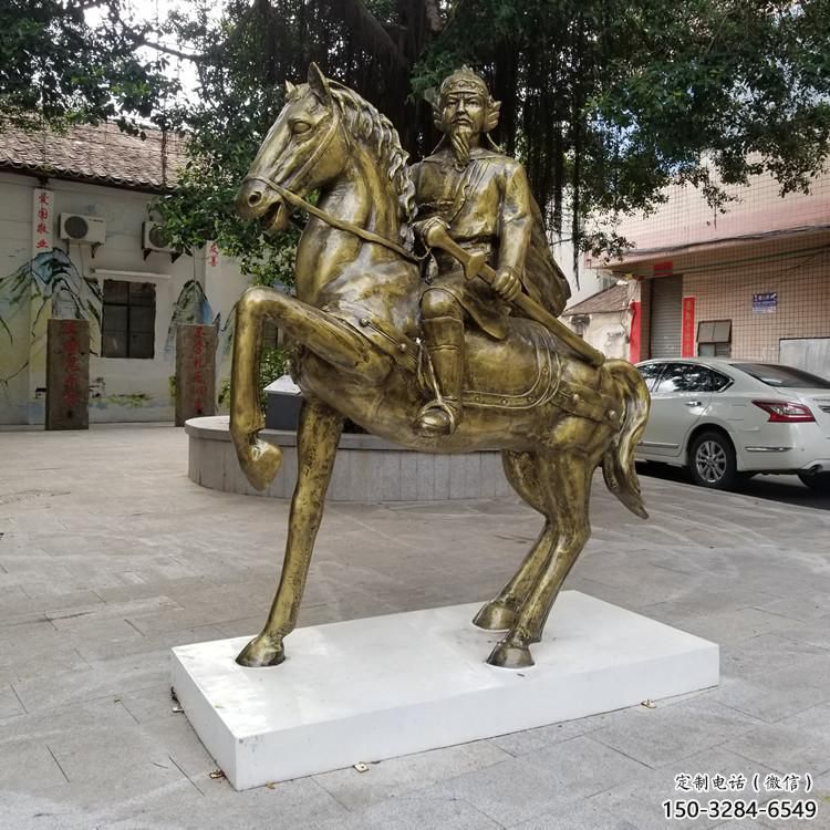 園林騎馬人雕塑 城市廣場(chǎng)雕塑 步行街?jǐn)[件