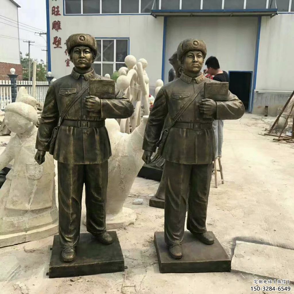 雷鋒雕塑 彩繪古代雕塑 現(xiàn)代英雄雕塑