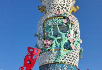 花瓶雕塑廠 抽象藝術(shù)瓶子雕塑 烤漆瓶子雕塑
