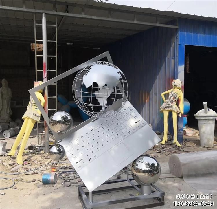 景觀電腦雕塑 剪影雕塑 商業(yè)街筆記本雕塑