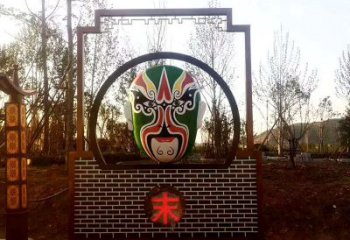 步行街臉譜雕塑 游樂場(chǎng)景觀小品 鑄造雕塑