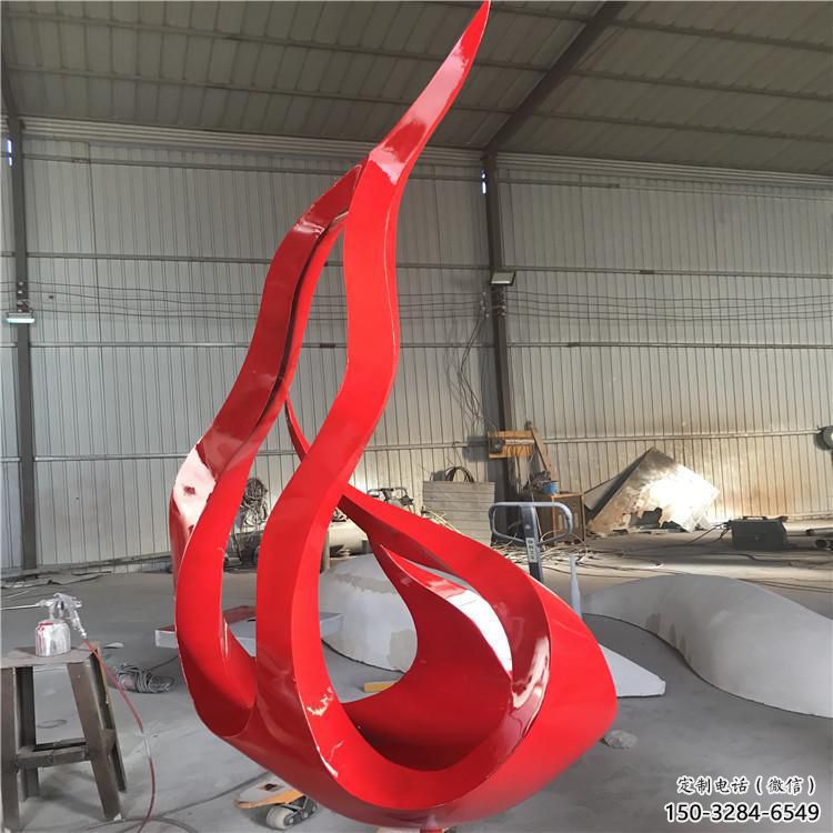 部隊(duì)火把雕塑 景觀星火相傳主題 噴漆篝火雕塑