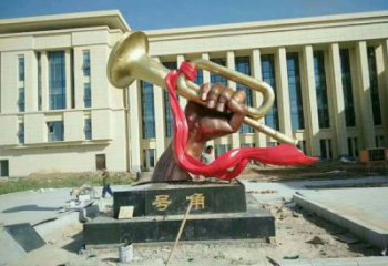 大型沖鋒號雕塑 門口創意雕塑 售樓處小品
