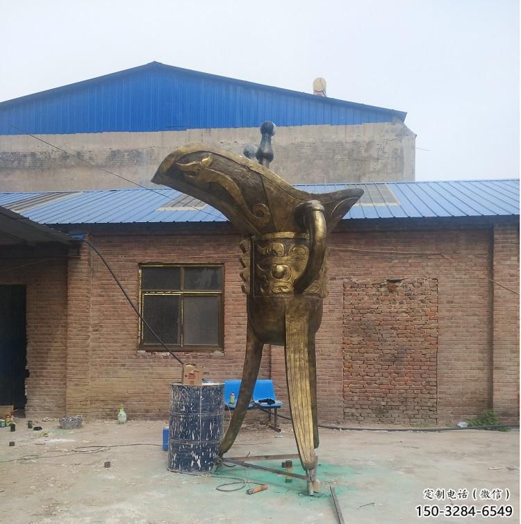 鍛造酒尊雕塑 景觀酒器雕塑 戶外酒尊杯雕塑