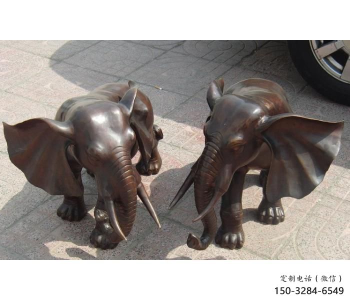 地產(chǎn)大象雕塑精選，戶外雕塑，銅大象雕塑優(yōu)價