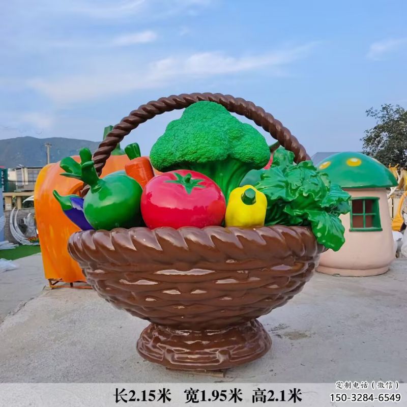 啞光果籃雕塑