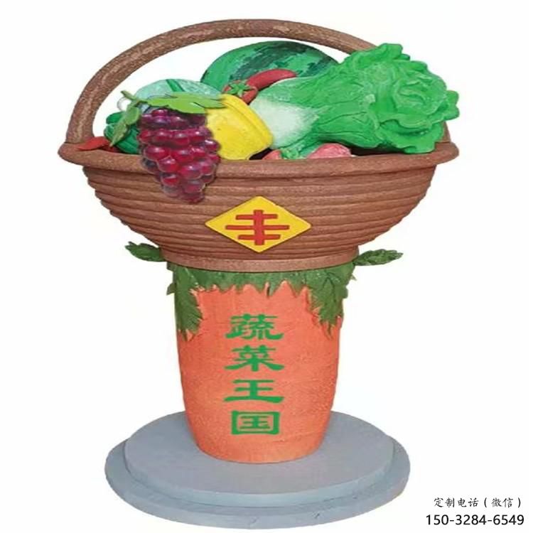 果籃雕塑定價(jià)，街景小品，鐵藝果籃雕塑批發(fā)