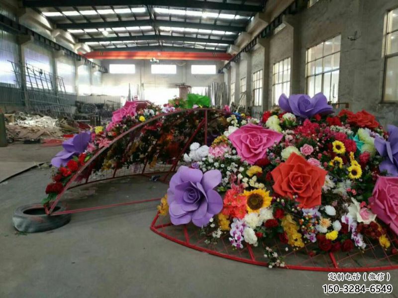花籃雕塑服務商，標志性雕塑，不銹鋼花籃雕塑創意訂做