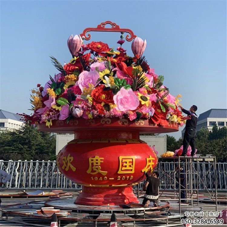 花籃雕塑供需，標識雕塑，景觀藝術(shù)仿真花籃雕塑制造商
