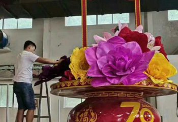 戶外花籃擺放通用，陸地擺件，景觀廣場花籃雕塑制作優選
