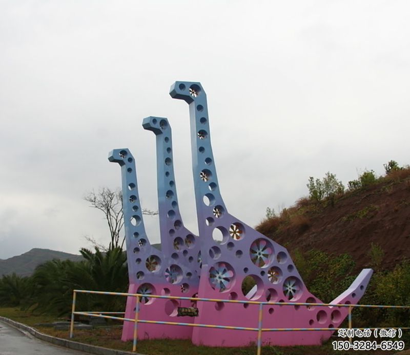 鏤空恐龍雕塑精選，露天雕塑，景觀烤漆恐龍雕塑訂做