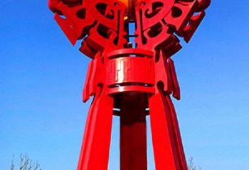 精神堡壘火球雕塑，城市建筑雕塑，創(chuàng)意藝術(shù)設(shè)計