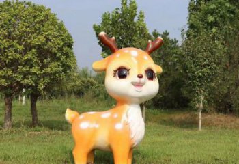 藝術(shù)小鹿雕塑優(yōu)選，城市裝飾，卡通小鹿雕塑訂做