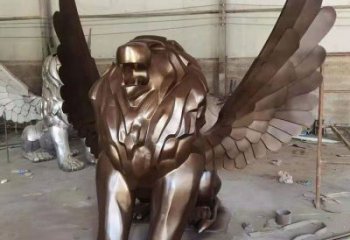 紅銅獅子雕塑優(yōu)價，鑄造工藝，飛獅雕塑制作
