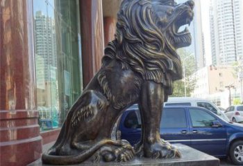 獅子雕塑訂做，城市雕塑，景觀趴獅雕塑制作
