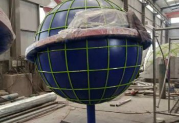 地球雕塑標準，烤漆工藝，不銹鋼地球雕塑精品