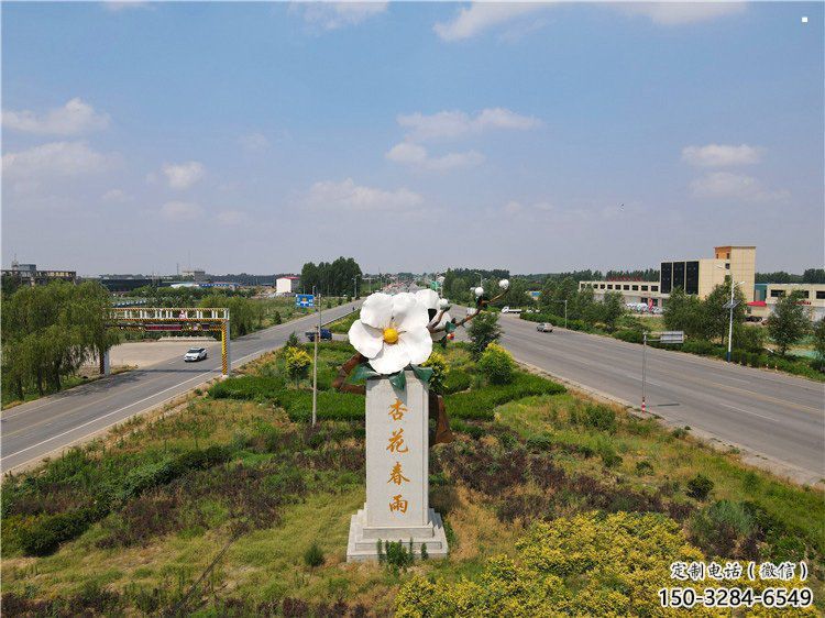 杏花雕塑常用，景觀(guān)概念，不銹鋼杏花雕塑廠(chǎng)家