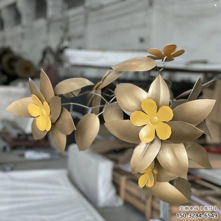 櫻花雕塑制造商，小區(qū)擺件，不銹鋼櫻花雕塑制造商