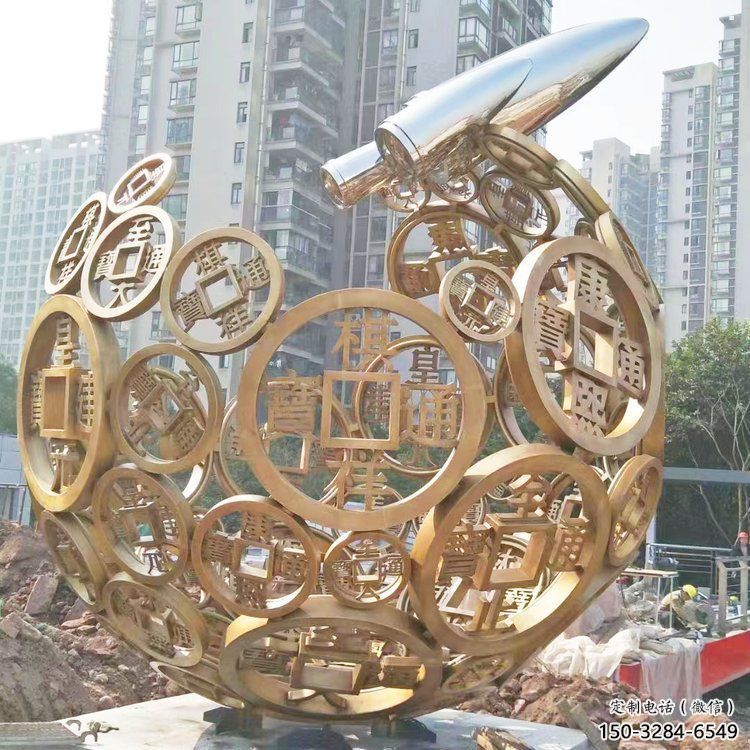 空心球雕塑定做，公園小品，鏤空空心球雕塑精選