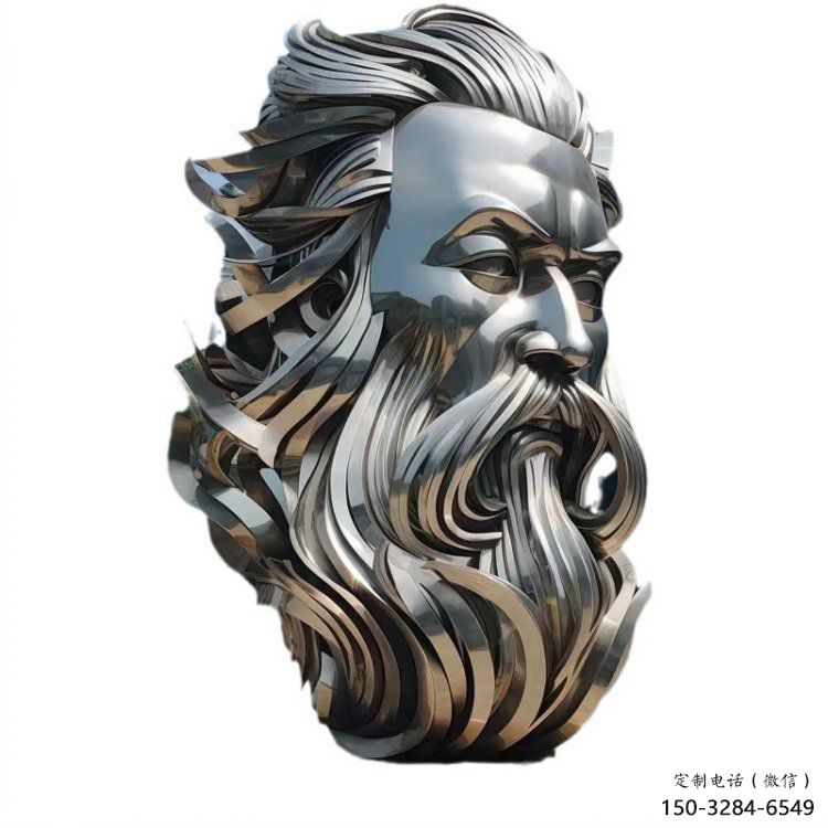 白鋼人頭像雕塑供需，標(biāo)識雕塑，鏡面西方人雕塑制造商