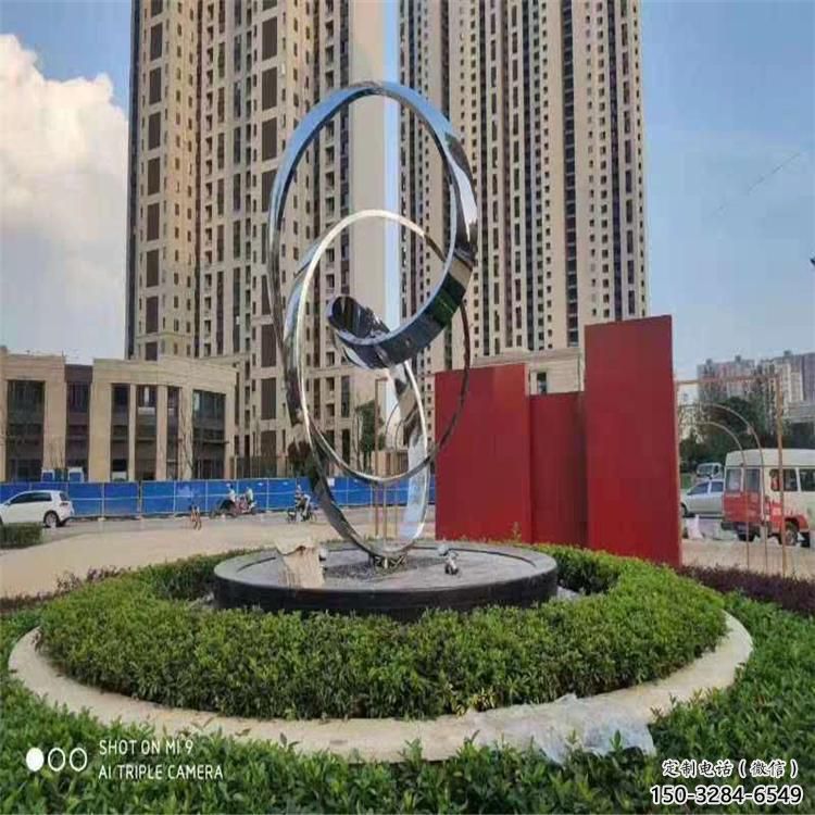 圓環(huán)雕塑觀賞型，城市裝飾，燈光圓環(huán)雕塑標準