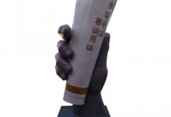 大型手卷雕塑公司，花園小品，玻璃鋼手卷雕塑提供