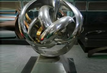 地產(chǎn)雙環(huán)雕塑定做，城區(qū)小品，景觀不銹鋼雙環(huán)雕塑定價