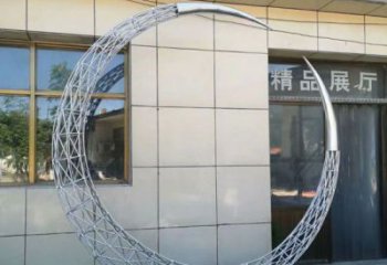 抽象圓環(huán)雕塑預(yù)定，校園雕塑，鏤空?qǐng)A環(huán)雕塑承接