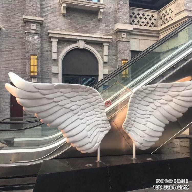 景觀鳥(niǎo)翅雕塑制造，歐式風(fēng)格，不銹鋼鳥(niǎo)翅雕塑定價(jià)